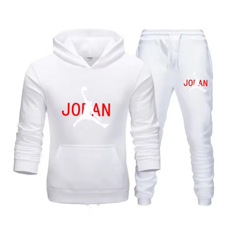 2024 Autumn/Winter Men’s Sports Tracksuit – Hoodie & Sweatpants 2-Piece Casual Basketball Outfit