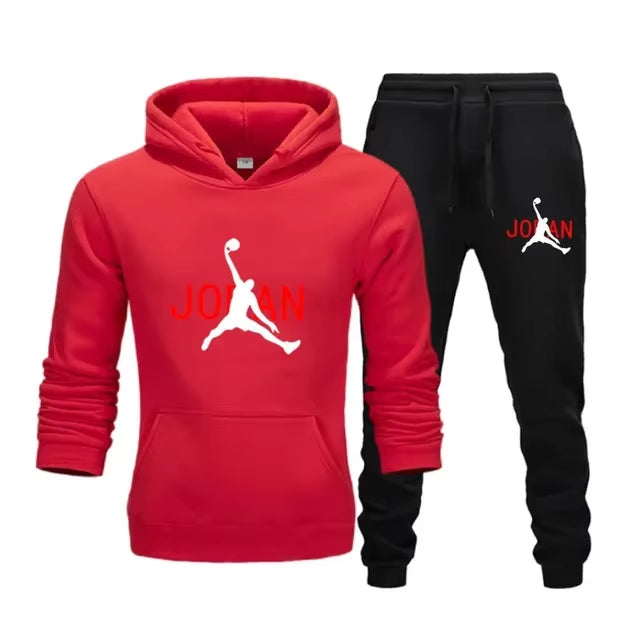 2024 Autumn/Winter Men’s Sports Tracksuit – Hoodie & Sweatpants 2-Piece Casual Basketball Outfit